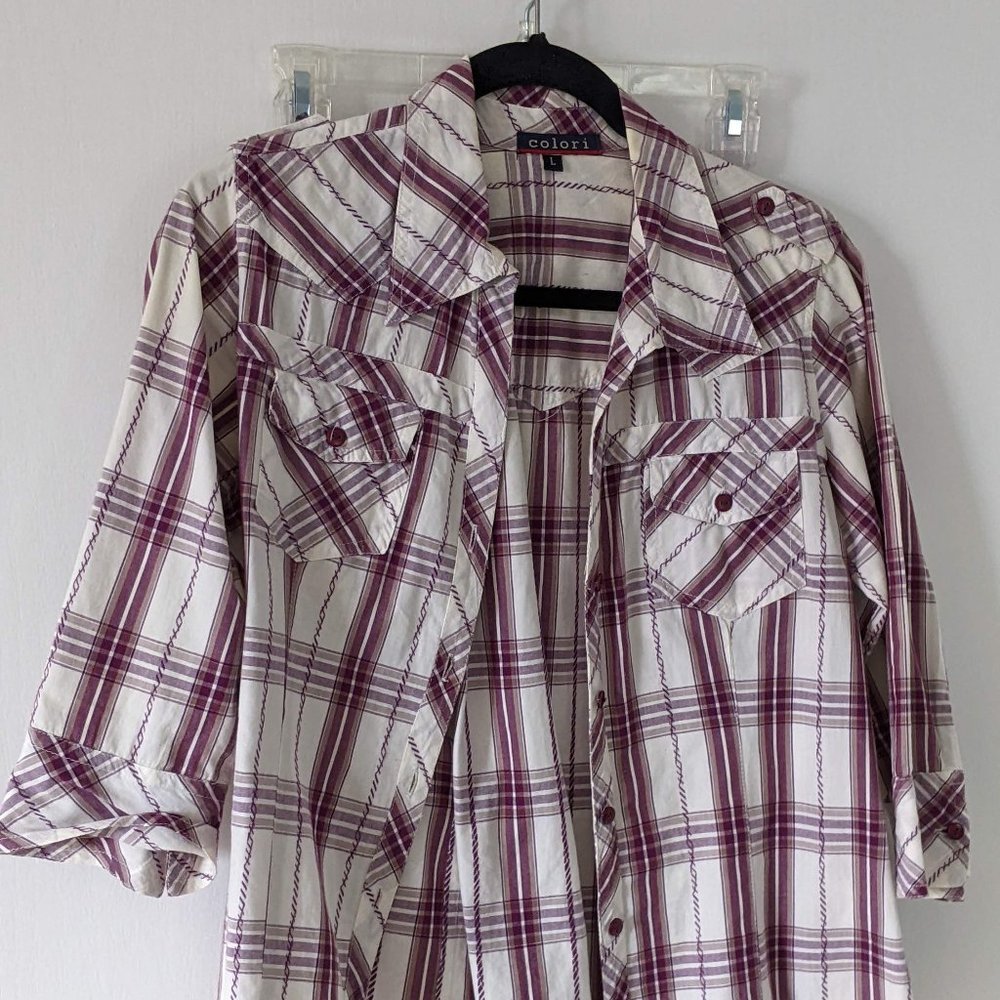 Purple Plaid shirt